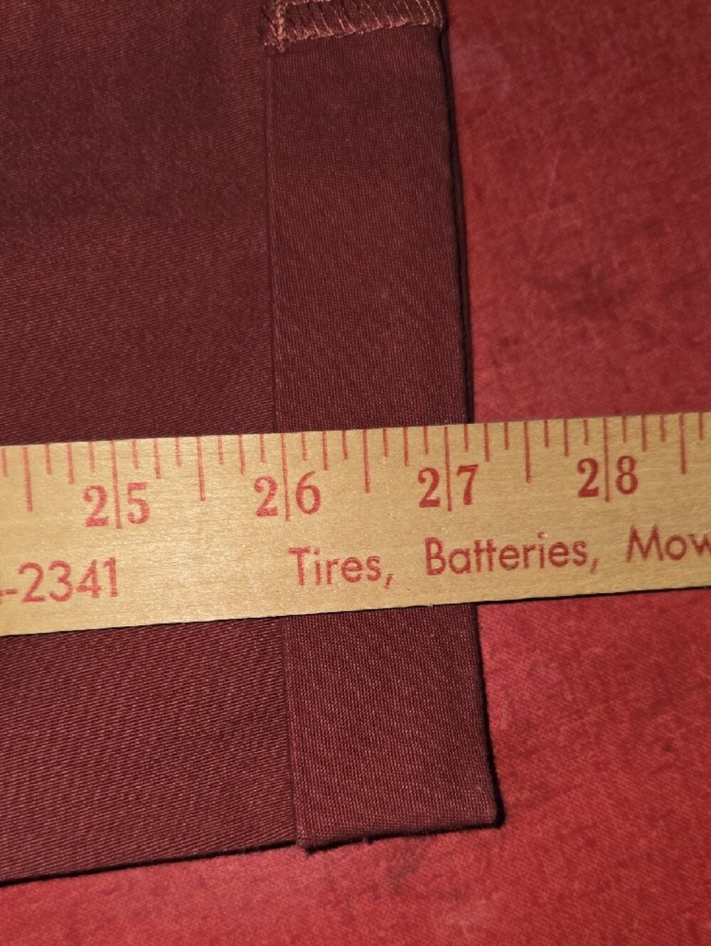Basic Editions Skinny Roll Up Stretch Jeans in Burgundy Womens Size 18 NWT - Picture 14 of 15